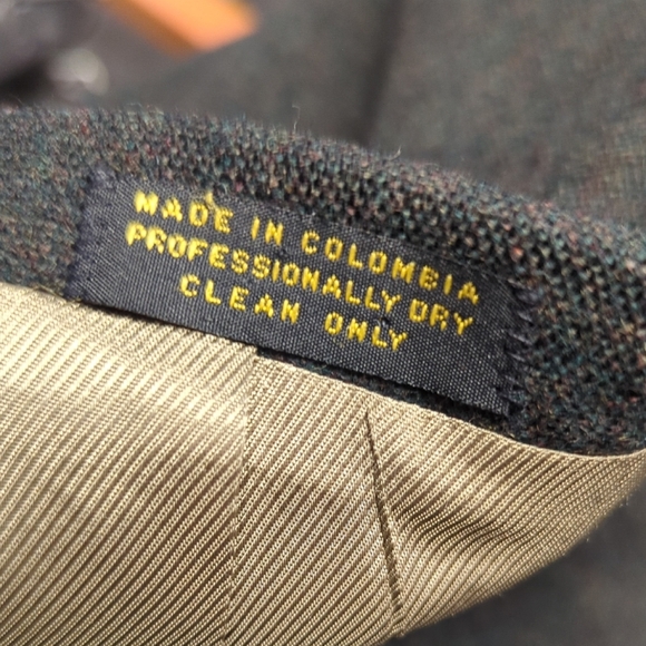 19924 Oscar de la Renta Two Button Blazer Green size 42R preppy Business casual - Picture 10 of 10